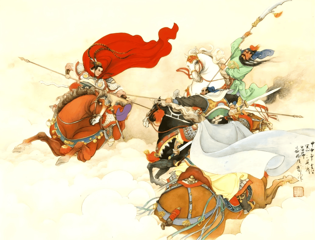 Three Heroes Fighting Lü Bu